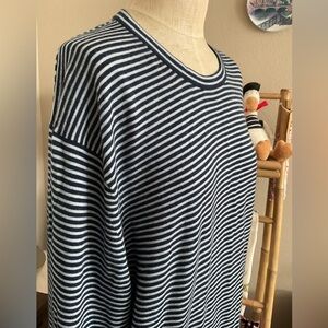 NWT Merino Extra Fine Wool Unisex Striped Long Sleeve Sweater. Size XXL.